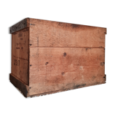 Ancient wooden box screen-printed