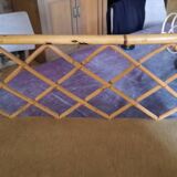 Rattan and bamboo wall shelf