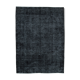 Handwoven oriental overdyed 287 cm x 393 cm black wool rug