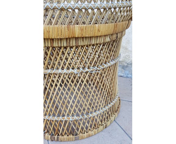 Island-inspired rattan armchair