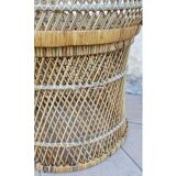 Island-inspired rattan armchair