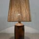 Vintage stoneware lamp and jute rope