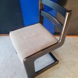 Dutch brutalist chair Casala in blackened wood around 1980