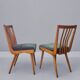 Dining room set, extendable table and 4 chairs, Czech vintage 19.