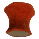 Pouf repose-pieds rond recouvert de peluche en forme de champignon vintage des années 60 et 70