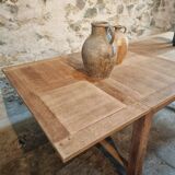 Grande table à manger ancienne en chêne – Extensible – France, années 1920