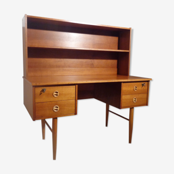Scandinavian vintage 1960s desk with removable shelf