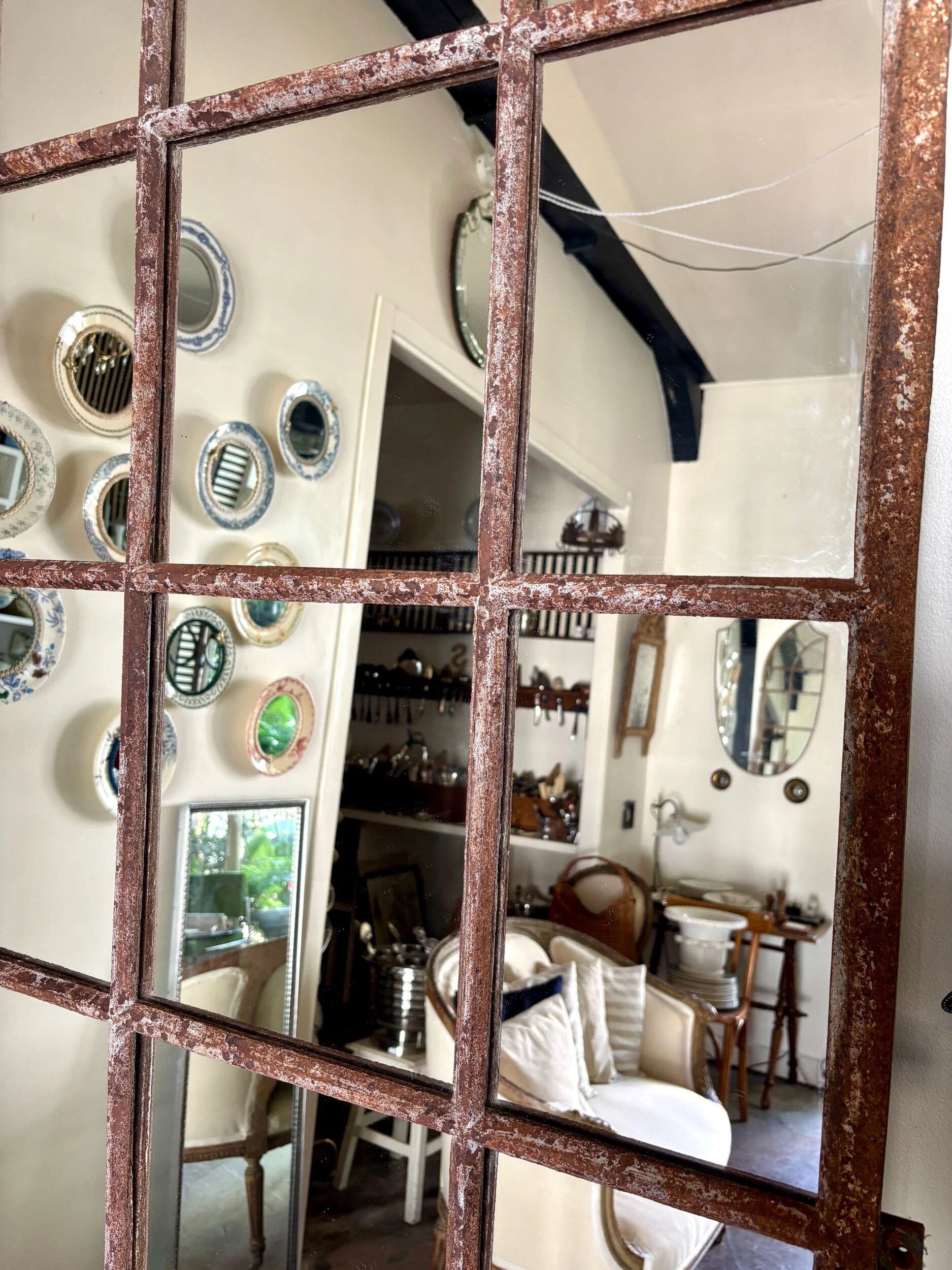 Orangerie mirror in wrought iron ☐ 260 x 130 cm