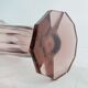 Pair of dark pink crystal vase art deco