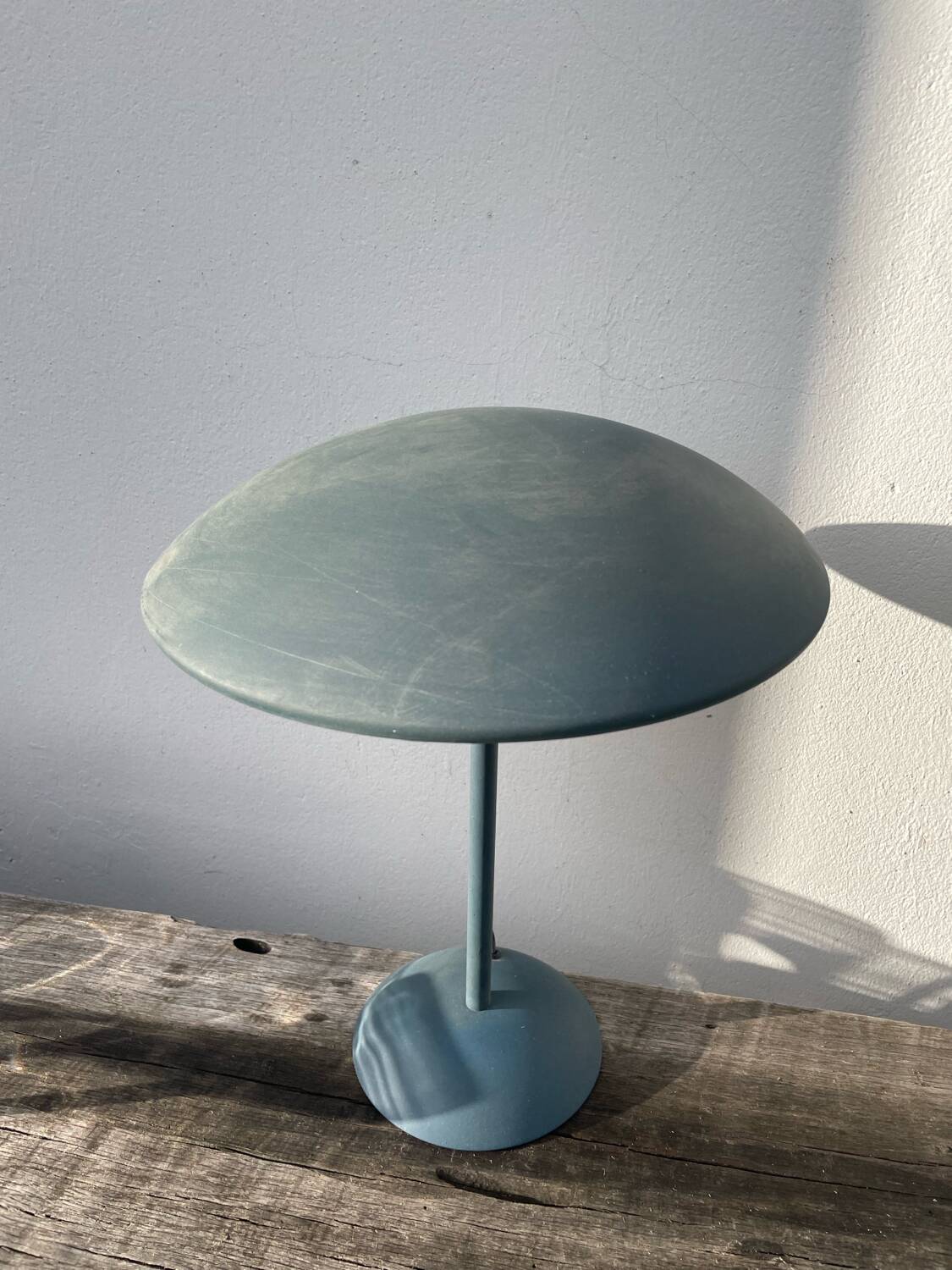 Pair of blue metal lamps Habitat, 1996
