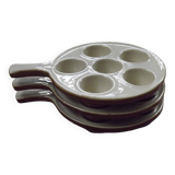 Set de 3 pots à escargots à 6 avec poignée 4616