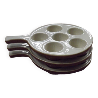 Set of 3 snail pots for 6 with handle 4616
