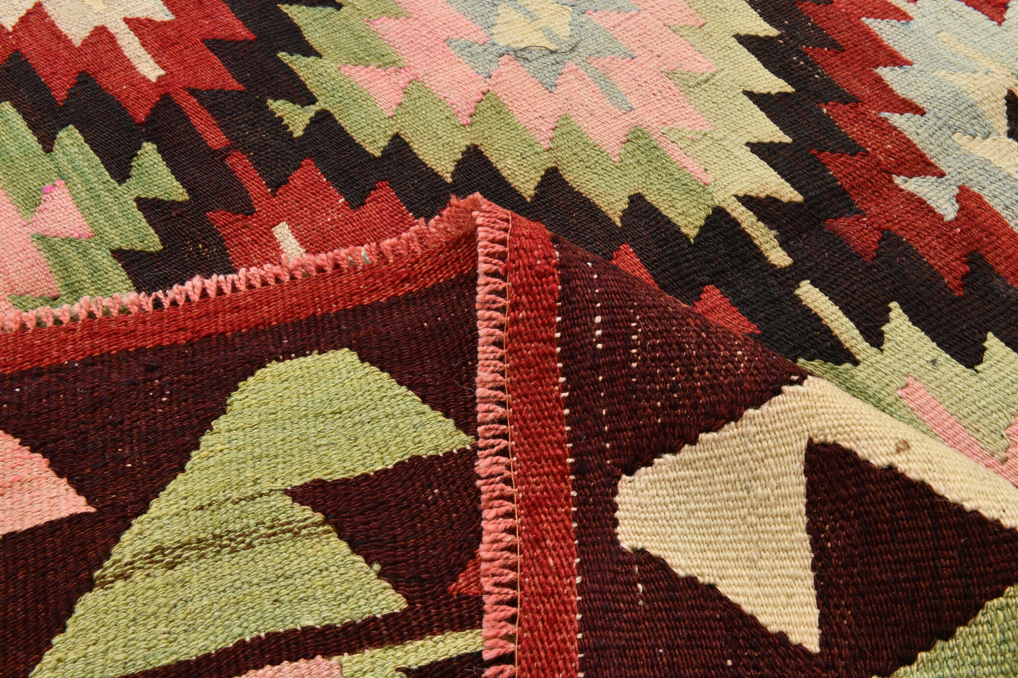 7x9 Modern Geometric Kilim Rug, 202x291Cm