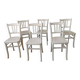 Set de 6 chaises bistrot vintages blanches