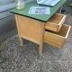 Vintage desk with green Formica top – 1960s/70s