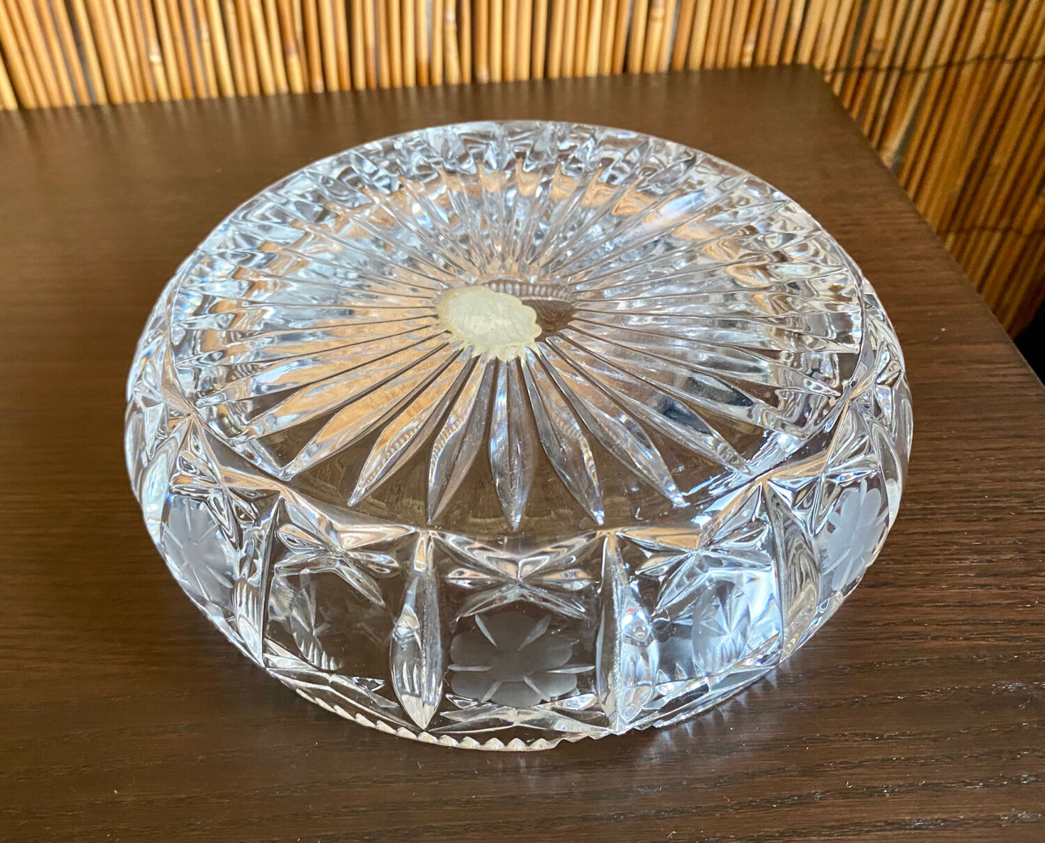 Bohemian crystal ashtray Bleikristall West Germany 60s