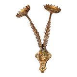Applique bougeoir en bronze en forme de fleur s.xix