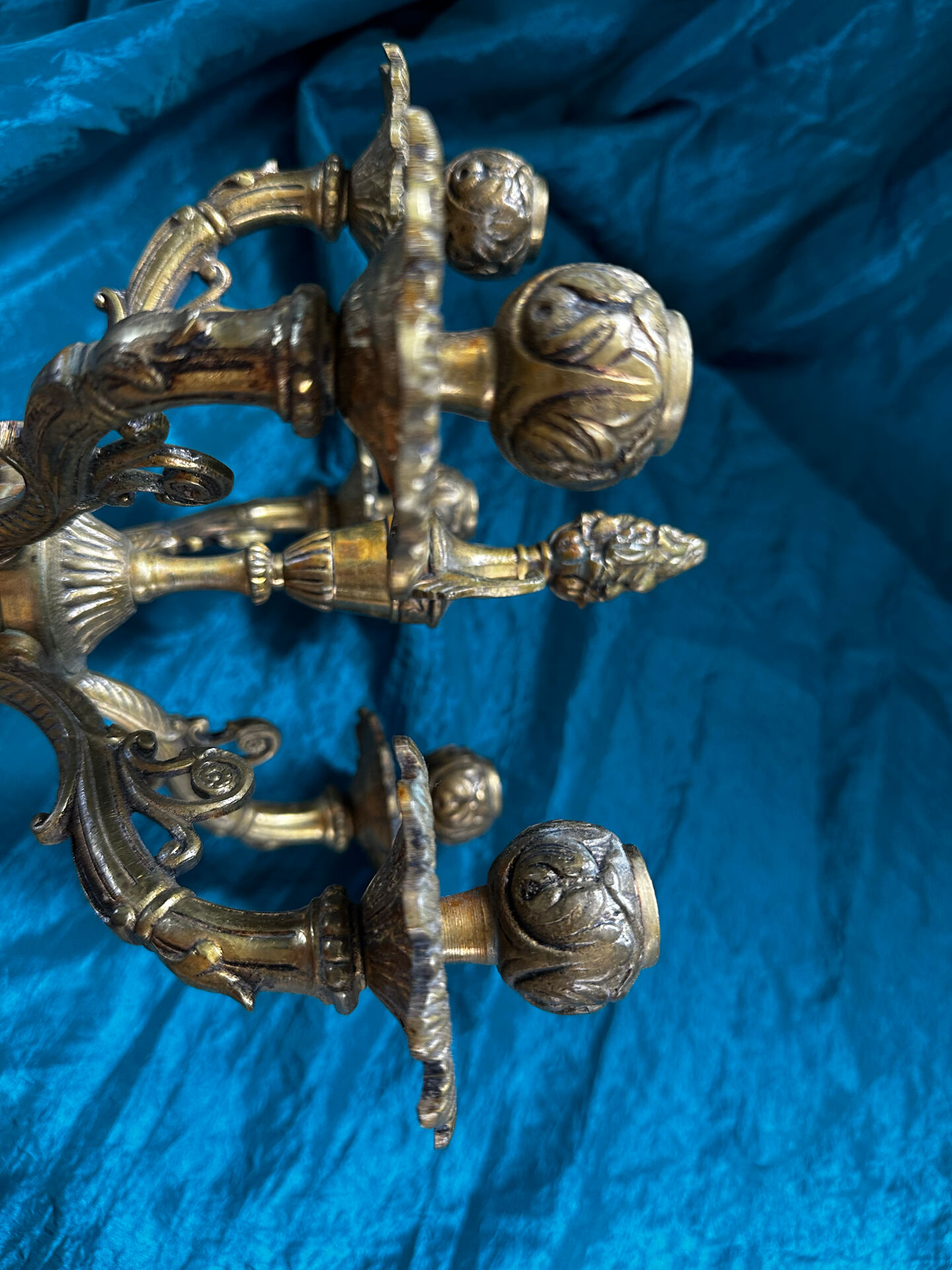Superb rococo candelabrum. Louis XV, 5 lights. Electrified.