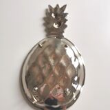 vintage pineapple silver metal trinket bowl
