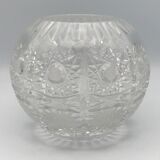 Vase crystal ball schonborner bleikristall germany floral motifs