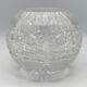 Vase crystal ball schonborner bleikristall germany floral motifs