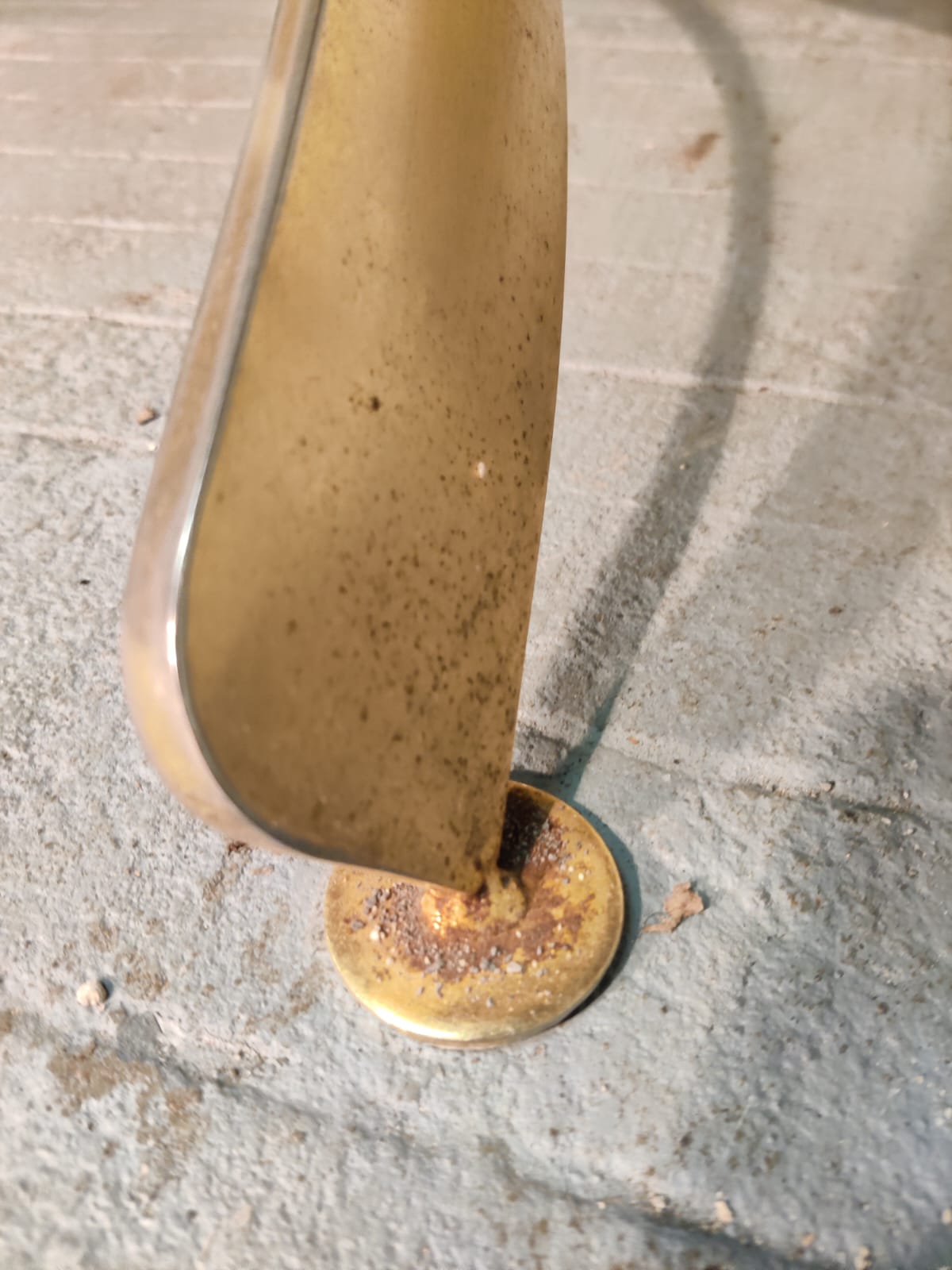 Golden metal coffee table, 70s