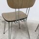 Paire de chaises Formica 1970 pieds Eiffel marron