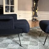 Fauteuil Daiki (Minotti) et repose pied