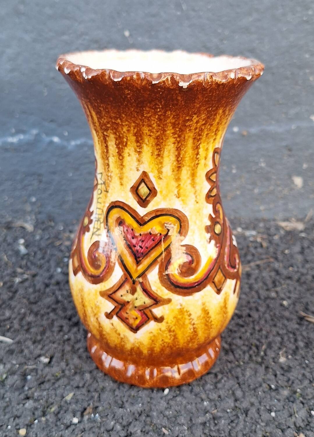 Paul Fouillen Quimper ceramic vase
