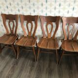 4 brutalist bistro chairs