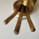 Large golden leaf wall lamp vintage design 70s