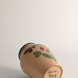 Art Nouveau Flower Motif Earthenware Vase by Sala, Sweden 1920s