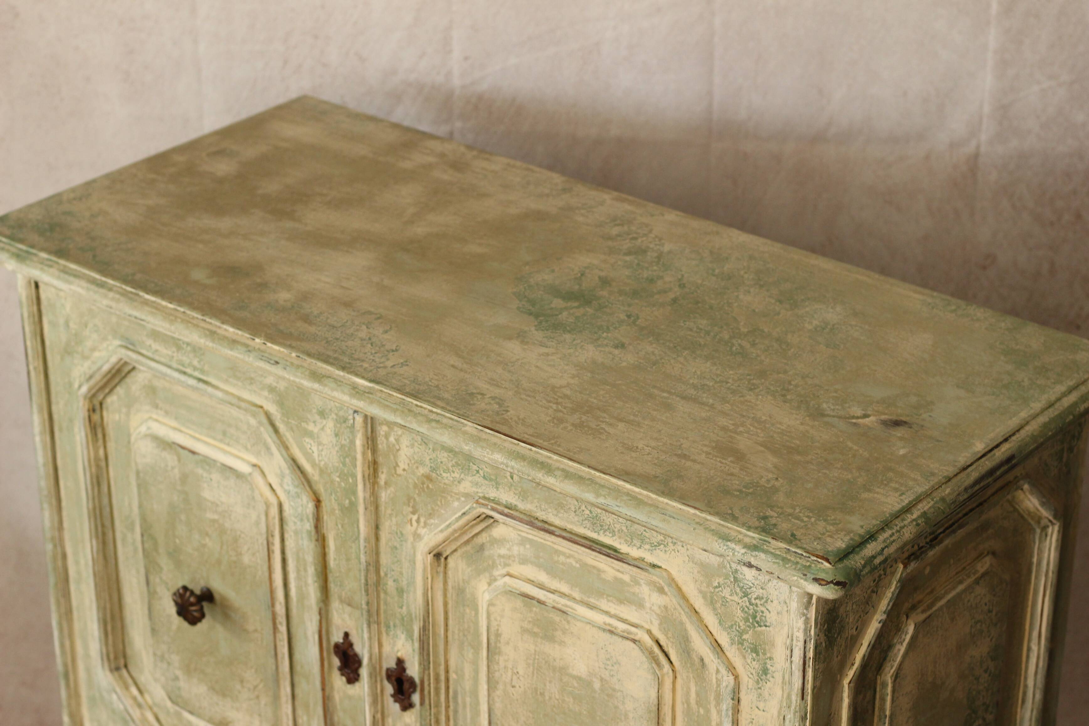 Antique patinated 2-door sideboard