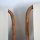 Pair of folding bamboo and brass deck chairs, Italy, 1960s.
