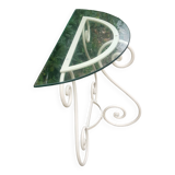 Wrought iron half-moon console