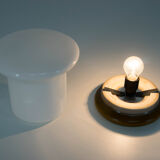 Glass and Ceramic Table Lamp 1960s