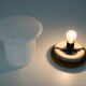Glass and Ceramic Table Lamp 1960s