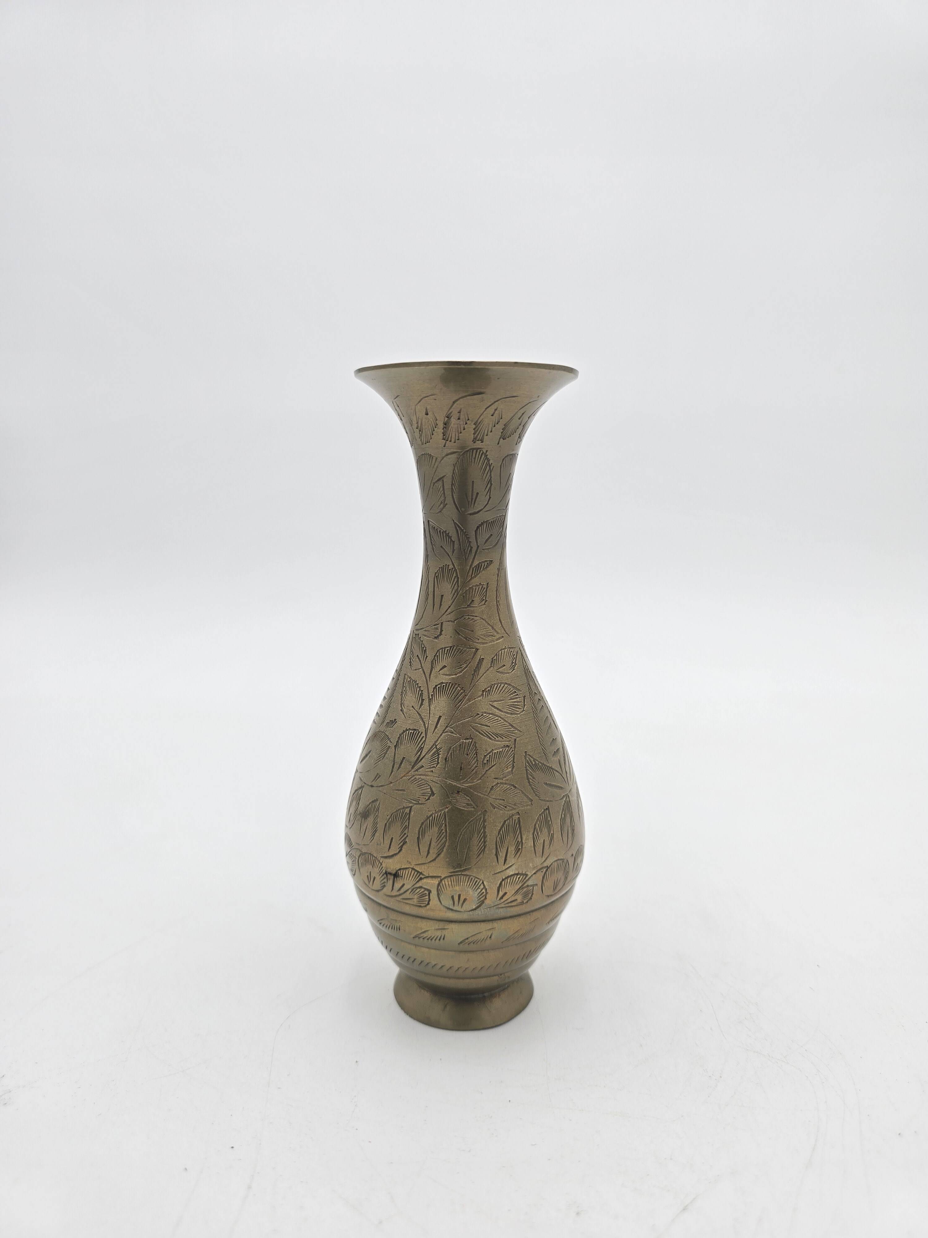 Indian vase with flower decoration