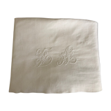 Old hemp cloth, MONOGRAM TA