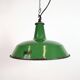 Industrial Green Enamel Factory Pendant Lamp from Revo, 1950s