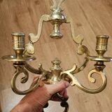 Pair of golden wall candle holders