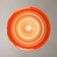 Lampe à suspension italienne du milieu du siècle en verre orange et laiton