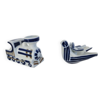 Set of 2 ceramic ashtrays from Sagardelos, Spain, 1970