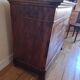 Louis Philippe walnut commode from the 19th century + grey Saint-Anne marble