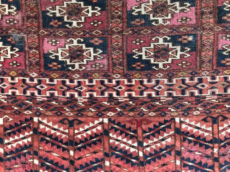 Saddle Tekke Bokhara rug old handmade 64 X 107 CM