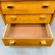 Chest of drawers chiffonnier feet compass 50s blond wood