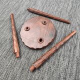 Brutalist wooden tripod stool