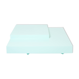 Table basse carrée laquée vert menthe 1970