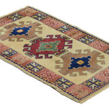 Anatolian handmade vintage rug 130 cm x 78 cm