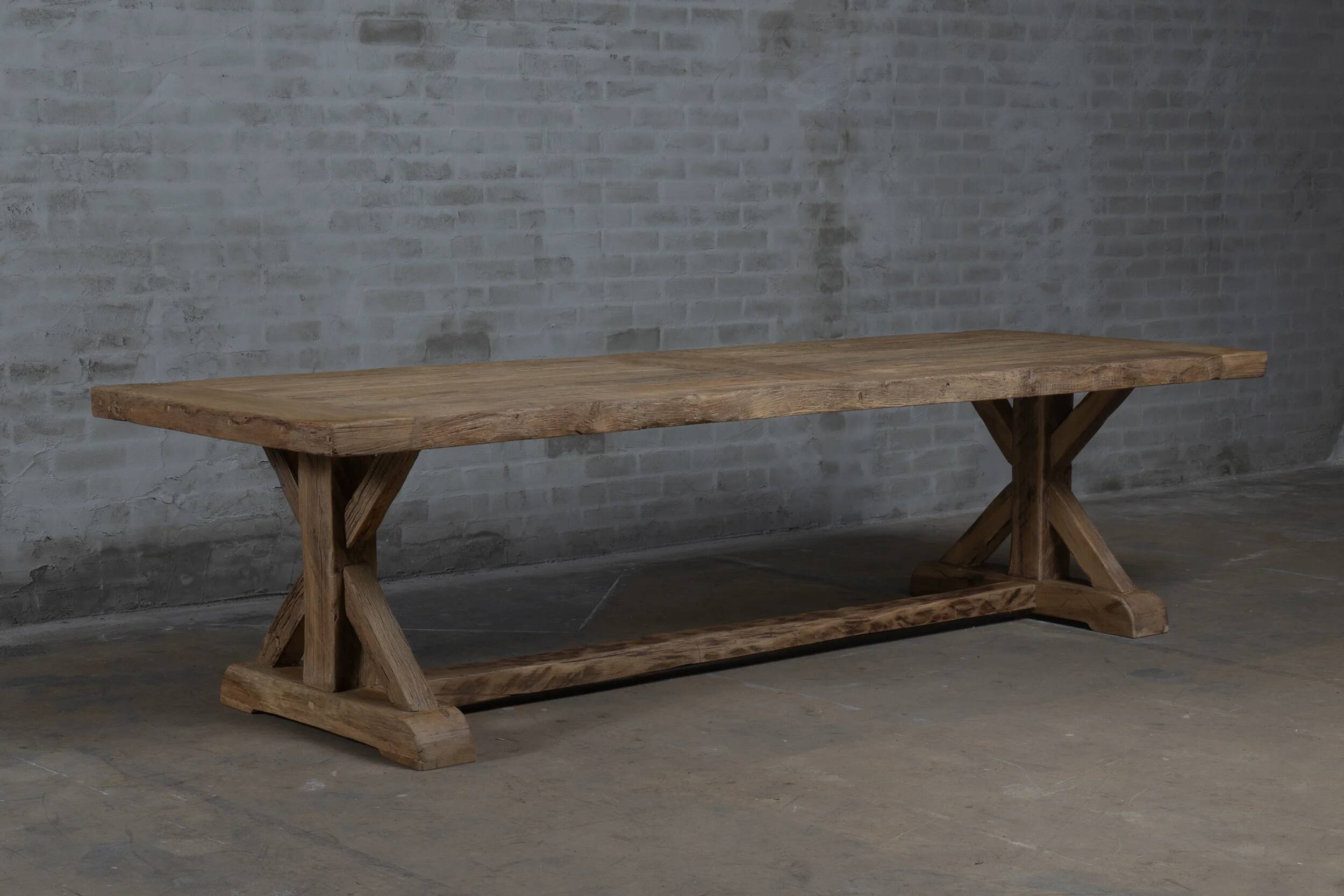 Cross Farm Table – Old Oak 300 cm